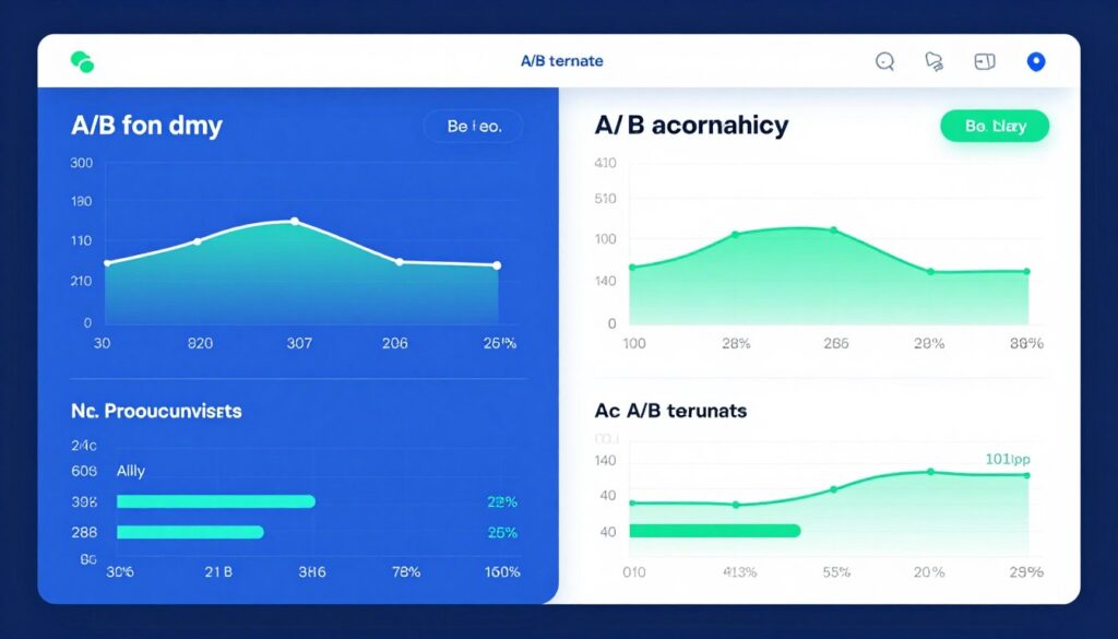 Analytics dashboard showing A/B test results across platforms Analytics dashboard showing A/B test results across platforms