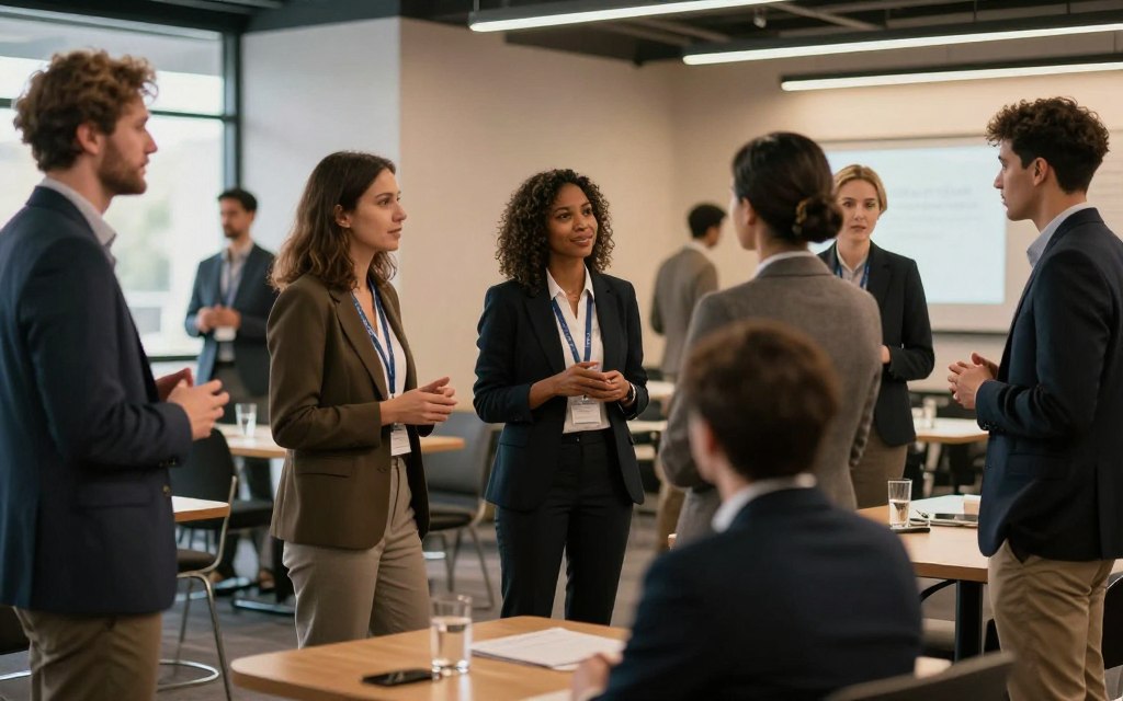 B2B professional networking event with engaged community members and industry leaders