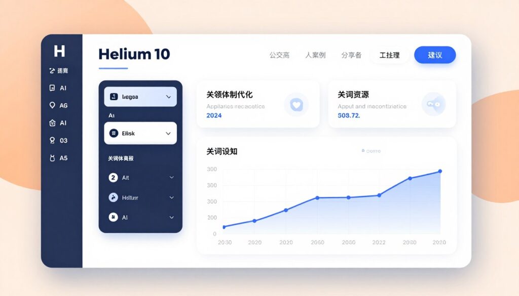 Helium 10 Listing Builder interface showing AI-powered optimization recommendations
